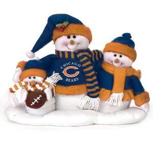  16.5 NFL Chicago Bears Plush Snowman Family Christmas 