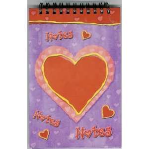  Big Red Heart Spiral Note Pad