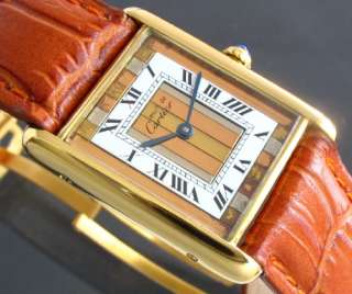 Ladies CARTIER argent 925 18k Gold Plated VERMEIL watch  