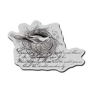   Rubber Stamp Swirly Bird Nest; 2 Items/Order Arts, Crafts & Sewing