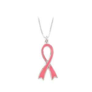  Sterling Silver Pink Enamel Ribbon Necklace Puresplash Jewelry