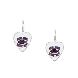   : Earring Heart Charm Real Men Pray Every Day: Artsmith Inc: Jewelry