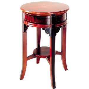  Inlaid Hand Painted Wood Accent Table: Home & Kitchen