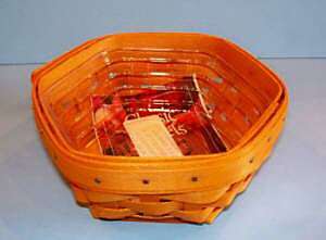 Longaberger Classic Stain SAGE Basket & Protector  