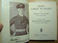 RARE1937.U Boat To Pulpit & Prison.Niemoller.Anti Nazi  