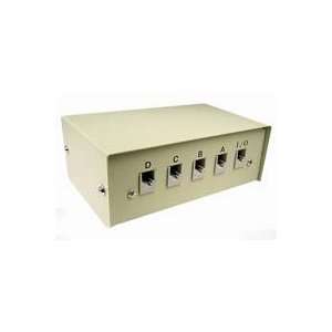  Cables Unlimited 4 Port RJ11 Switchbox 8 in Beige 