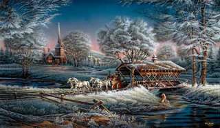 Terry Redlin Winter scene Canvas MORNING FROST  
