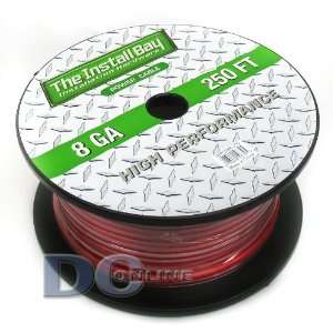  Install Bay IBPC08R 250 8 Gauge Red Speaker Wire: Car 