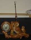 owl lamp and clock chalkware lynne art 