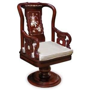    Rosewood Executive Chair with Mother of Pearl Inlay