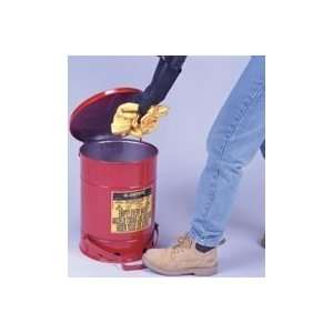  Justrite 14 Gallon Red Oily Waste Can