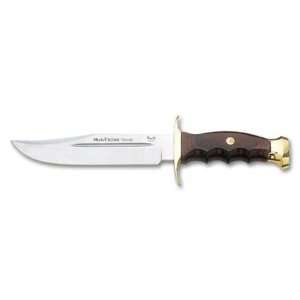Muela 11.75 Inch Bowie Fixed Blade Knife, Coral Packawood Brass with 