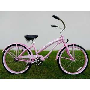  Kids Bikes Pink Ladies Beach Cruiser 24 Deluxe: Toys 
