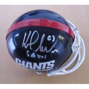 Karl Nelson New York Giants Signed Mini Helmet: Sports 