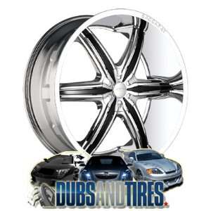  22 Inch 22x9.5 Baccarat wheels OUTRAGE 2160 Chrome wheels rims 