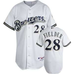 Prince Fielder #28 Milwaukee Brewers Replica Home Jersey Size 48 (Med)