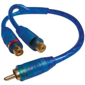  Male Double Shielded Competition Series RCA Y Adaptor: Car Electronics