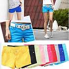 Women Casual Candy Colours Shorts Short Jeans low waisted 17 colors 
