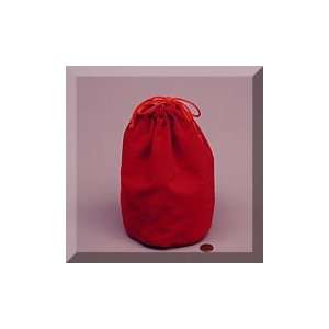  12ea   8 X 8 1/4 X 5 Red Round Bottom Velour Bag: Health 