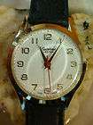 HANDSOME LUCERNE ELECTRA SWISS MENS WIND UP WATCH LEATHER BAND WORKS 