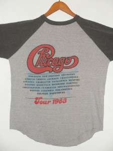 Chicago Rock band 1983 Tour Vintage T Shirt Size XL  