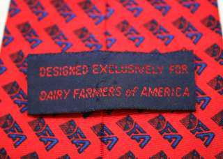 DFA DAIRY FARMERS OF AMERICA LOGO RED TIE/NECKTIE 58  