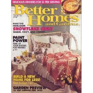   : January 1993 Better Homes and Gardens Magazine: David Jordan: Books
