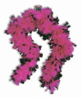 Hot Pink and Black Boa 1920s Costume Accessory  