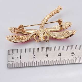 Unique dragonfly Brooch Pin Swarovski Crystals Gift #216  