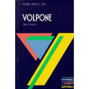  York Notes on Volpone By Ben Jonson Pb (9780582023178 
