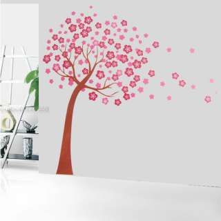   Blossom Flower Tree Vinyl Wall Art Decal Stickers Removable  