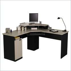   Corner Sand Granite & Charcoal Computer Desk 063753031530  