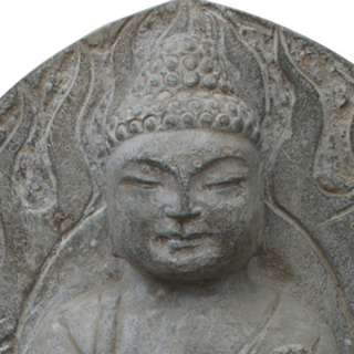 Vintage Stone Buddha Sculpture in Relief  
