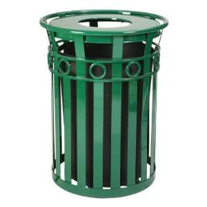  Oakley Round Decorative Outdoor Waste Receptacle 40 Gallon 