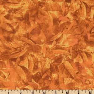  44 Wide Autumn Leaves Texture Gold Fabric By The Yard 