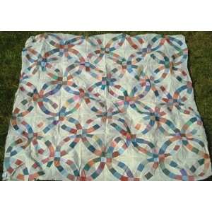  Lovely Double Wedding Ring Quilt Top: Home & Kitchen