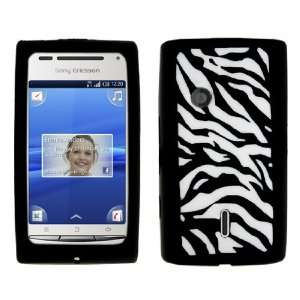   black sony ericsson xperia zebra silicone case cover for x8 with fr