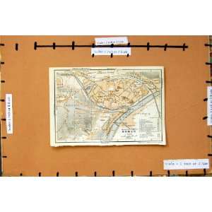  Map 1930 Belgium Luxemburg Street Plan Town Namur