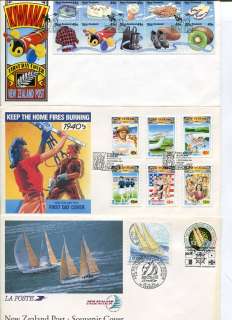 Lot of 3 Interesting Large Colorful New Zealand Post Stamp Covers FDC 