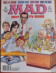 Vintage Collectible MAD Magazine No. 266 October 1986  