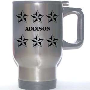  Personal Name Gift   ADDISON Stainless Steel Mug (black 