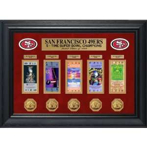 Highland Mint San Francisco 49Ers Super Bowl Ticket & Coin Frame 