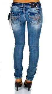  Miss Me Jeans Butterfly Wing Skinny Jeans: Clothing