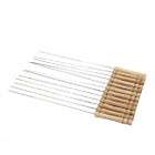 Lot of 12 stainless steel cooking barbeque bbq shish kabob skewers new