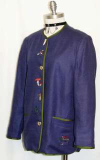 ALPHORN ~ BLUE / LINEN Austria Women Summer Dress Pants JACKET Coat 