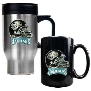  Jacksonville Jaguars NFL Travel Mug & Ceramic Mug Set 