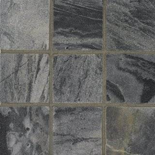 Arizona Tile 4 by 4 Inch Tumbled Quartzite Tile, Ostrich Grey, 6 Total 
