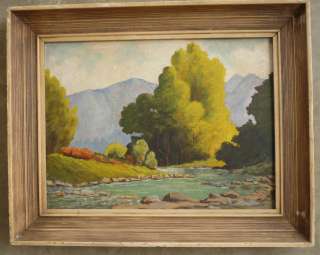 Early vintage oil, Impressionist oil painting, old landscape Bright 