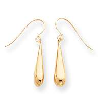 New 14k Stunning Gold Tear Drop Dangle Earrings  