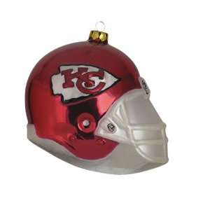 BSS   Kansas City Chiefs NFL Glass Football Helmet Ornament (3 inches)